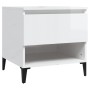 Glossy white plywood side table 50x46x50 cm by vidaXL, Side tables - Ref: Foro24-819552, Price: 41,14 €, Discount: %