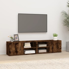 TV cabinet 2 units smoked oak plywood 80x31.5x36cm by vidaXL, TV Furniture - Ref: Foro24-819447, Price: 70,28 €, Discount: %