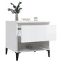 Glossy white plywood side table 50x46x50 cm by vidaXL, Side tables - Ref: Foro24-819552, Price: 41,14 €, Discount: %