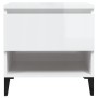 Glossy white plywood side table 50x46x50 cm by vidaXL, Side tables - Ref: Foro24-819552, Price: 41,14 €, Discount: %