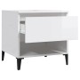 Glossy white plywood side table 50x46x50 cm by vidaXL, Side tables - Ref: Foro24-819552, Price: 41,14 €, Discount: %