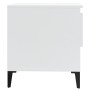 Glossy white plywood side table 50x46x50 cm by vidaXL, Side tables - Ref: Foro24-819552, Price: 41,14 €, Discount: %