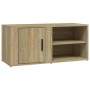 TV stand made of Sonoma oak plywood, measuring 80x31.5x36 cm. by vidaXL, TV Furniture - Ref: Foro24-819442, Price: 53,85 €, D...