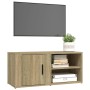 TV stand made of Sonoma oak plywood, measuring 80x31.5x36 cm. by vidaXL, TV Furniture - Ref: Foro24-819442, Price: 53,85 €, D...