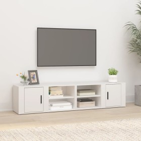 TV-Möbel 2 Stück Sperrholz weiß 80x31,5x36 cm von vidaXL, TV-Möbel - Ref: Foro24-819437, Preis: 80,79 €, Rabatt: %