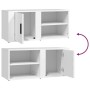 Muebles para TV 2 uds madera contrachapada blanco 80x31,5x36 cm de vidaXL, Muebles TV - Ref: Foro24-819437, Precio: 84,35 €, ...