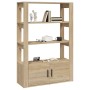 Sonoma oak plywood sideboard 80x30x119.5 cm by vidaXL, Sideboards - Ref: Foro24-819471, Price: 89,95 €, Discount: %