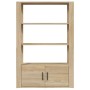 Sonoma oak plywood sideboard 80x30x119.5 cm by vidaXL, Sideboards - Ref: Foro24-819471, Price: 89,95 €, Discount: %