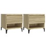 Mesas auxiliares 2 uds madera roble Sonoma 50x46x50 cm de vidaXL, Mesas auxiliares - Ref: Foro24-819555, Precio: 87,99 €, Des...