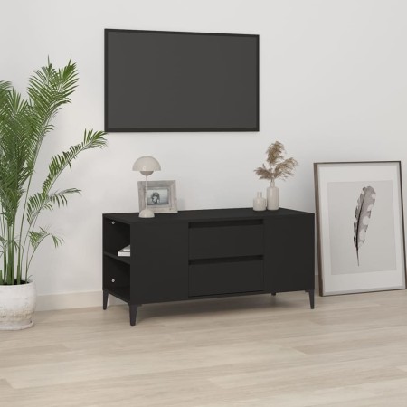 Black plywood TV cabinet 102x44.5x50 cm by vidaXL, TV Furniture - Ref: Foro24-819605, Price: 83,99 €, Discount: %