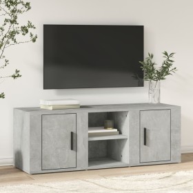 Concrete gray plywood TV cabinet 100x31.5x35 cm by vidaXL, TV Furniture - Ref: Foro24-819432, Price: 55,31 €, Discount: %