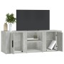 Concrete gray plywood TV cabinet 100x31.5x35 cm by vidaXL, TV Furniture - Ref: Foro24-819432, Price: 55,99 €, Discount: %