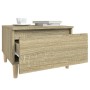 Mesa auxiliar madera contrachapada roble Sonoma 50x46x35 cm de vidaXL, Mesas auxiliares - Ref: Foro24-819506, Precio: 41,10 €...