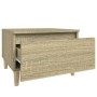 Mesa auxiliar madera contrachapada roble Sonoma 50x46x35 cm de vidaXL, Mesas auxiliares - Ref: Foro24-819506, Precio: 41,10 €...