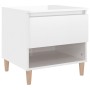 Bedside table made of glossy white plywood, measuring 50x46x50 cm. by vidaXL, Nightstands - Ref: Foro24-819536, Price: 45,21 ...