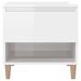 Bedside table made of glossy white plywood, measuring 50x46x50 cm. by vidaXL, Nightstands - Ref: Foro24-819536, Price: 45,21 ...