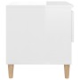 Mesita de noche madera contrachapada blanco brillo 50x46x50 cm de vidaXL, Mesitas de noche - Ref: Foro24-819536, Precio: 45,5...