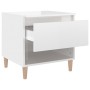 Bedside table made of glossy white plywood, measuring 50x46x50 cm. by vidaXL, Nightstands - Ref: Foro24-819536, Price: 45,21 ...