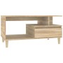 Oak Sonoma plywood coffee table 90x49x45 cm by vidaXL, Coffee table - Ref: Foro24-819615, Price: 76,99 €, Discount: %