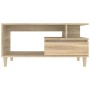 Oak Sonoma plywood coffee table 90x49x45 cm by vidaXL, Coffee table - Ref: Foro24-819615, Price: 76,99 €, Discount: %