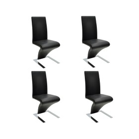 Sillas de comedor 4 unidades cuero sintético negro de vidaXL, Sillas de comedor - Ref: Foro24-160563, Precio: 405,16 €, Descu...