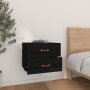 Black wall-mounted bedside table 50x36x40 cm by vidaXL, Lockers and storage cabinets - Ref: Foro24-820984, Price: 54,41 €, Di...