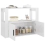 Aparador de madera contrachapada blanco brillante 80x30x60 cm de vidaXL, Aparadores - Ref: Foro24-819454, Precio: 73,64 €, De...