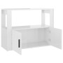 Aparador de madera contrachapada blanco brillante 80x30x60 cm de vidaXL, Aparadores - Ref: Foro24-819454, Precio: 73,64 €, De...