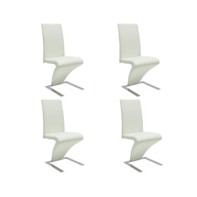 Sillas de comedor 4 unidades cuero sintético blanco de vidaXL, Sillas de comedor - Ref: Foro24-160565, Precio: 409,55 €, Desc...