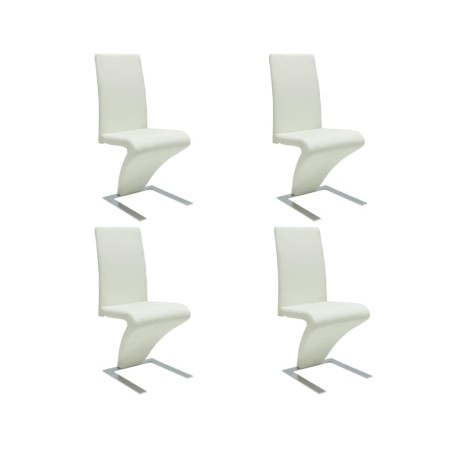 Sillas de comedor 4 unidades cuero sintético blanco de vidaXL, Sillas de comedor - Ref: Foro24-160565, Precio: 434,56 €, Desc...