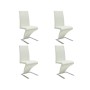 Sillas de comedor 4 unidades cuero sintético blanco de vidaXL, Sillas de comedor - Ref: Foro24-160565, Precio: 434,56 €, Desc...