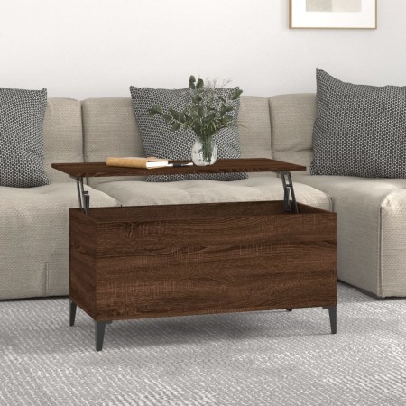 Brown oak plywood coffee table 90x44.5x45 cm by vidaXL, Coffee table - Ref: Foro24-819595, Price: 73,62 €, Discount: %