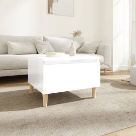 Glossy white plywood side table 50x46x35 cm by vidaXL, Side tables - Ref: Foro24-819504, Price: 44,67 €, Discount: %