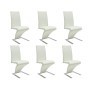 Sillas de comedor 6 unidades cuero sintético blanco de vidaXL, Sillas de comedor - Ref: Foro24-160566, Precio: 613,28 €, Desc...