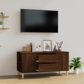 TV stand made of brown oak plywood, measuring 102x44.5x50 cm. by vidaXL, TV Furniture - Ref: Foro24-819603, Price: 91,69 €, D...