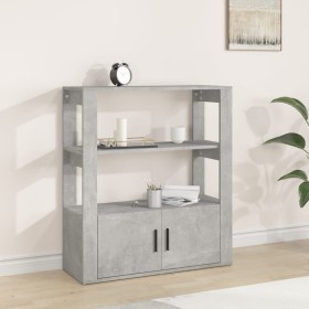 Aparador de madera contrachapada gris hormigón 80x30x90 cm de vidaXL, Aparadores - Ref: Foro24-819464, Precio: 67,35 €, Descu...