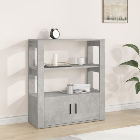 Concrete gray plywood sideboard 80x30x90 cm by vidaXL, Sideboards - Ref: Foro24-819464, Price: 67,35 €, Discount: %