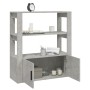 Concrete gray plywood sideboard 80x30x90 cm by vidaXL, Sideboards - Ref: Foro24-819464, Price: 67,35 €, Discount: %