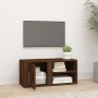 Mueble para TV madera contrachapada roble marrón 80x31,5x36 cm de vidaXL, Muebles TV - Ref: Foro24-819450, Precio: 41,10 €, D...