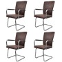 Cantilever dining chairs 4 units brown leathaire leather by vidaXL, dining chairs - Ref: Foro24-270162, Price: 329,93 €, Disc...