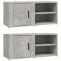 TV cabinet 2 units concrete gray plywood 80x31.5x36cm by vidaXL, TV Furniture - Ref: Foro24-819445, Price: 70,19 €, Discount: %