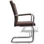 Cantilever dining chairs 4 units brown leathaire leather by vidaXL, dining chairs - Ref: Foro24-270162, Price: 329,93 €, Disc...