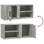 Mueble TV 2 uds madera contrachapada gris hormigón 80x31,5x36cm de vidaXL, Muebles TV - Ref: Foro24-819445, Precio: 70,19 €, ...