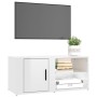 Mueble de TV madera contrachapada blanco brillo 80x31,5x36 cm de vidaXL, Muebles TV - Ref: Foro24-819440, Precio: 43,34 €, De...