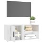 Mueble de TV madera contrachapada blanco brillo 80x31,5x36 cm de vidaXL, Muebles TV - Ref: Foro24-819440, Precio: 43,34 €, De...