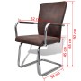 Cantilever dining chairs 4 units brown leathaire leather by vidaXL, dining chairs - Ref: Foro24-270162, Price: 329,93 €, Disc...