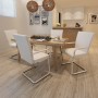 Cantilever dining chairs 4 units white synthetic leather by vidaXL, dining chairs - Ref: Foro24-270163, Price: 339,43 €, Disc...