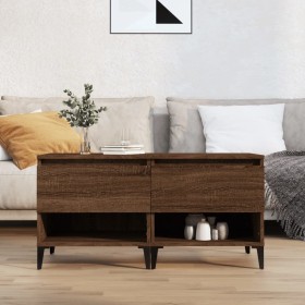 Side tables 2 units brown oak plywood 50x46x50 cm by vidaXL, Side tables - Ref: Foro24-819563, Price: 89,99 €, Discount: %