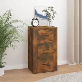 Aparador madera contrachapada color roble ahumado 40x33x70 cm de vidaXL, Aparadores - Ref: Foro24-819425, Precio: 78,58 €, De...