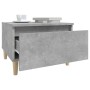 Mesa auxiliar de madera contrachapada gris hormigón 50x46x35 cm de vidaXL, Mesas auxiliares - Ref: Foro24-819508, Precio: 41,...